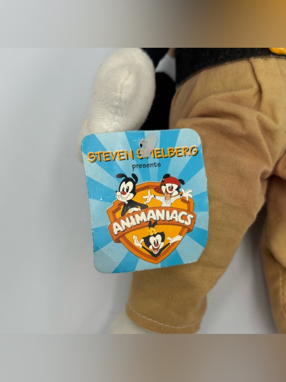 RARE Vintage Animaniacs Yakko Plush 1994 Warner Bros Ace Stuffed Animal Toy - Picture 5 of 6